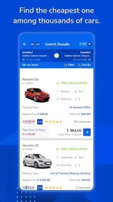 Yolcu360 - Car Rental android App screenshot 1